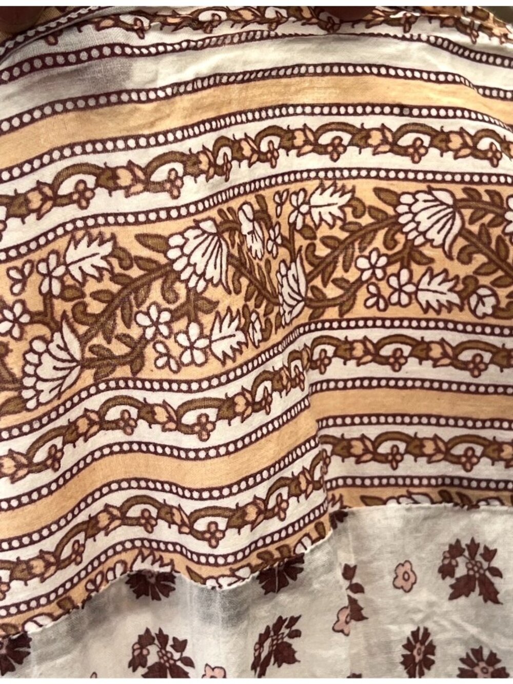 Cleobella Blakey Midi Dress Women's S White Rust Lined Cotton NWT Boho Floral - Picture 11 of 16